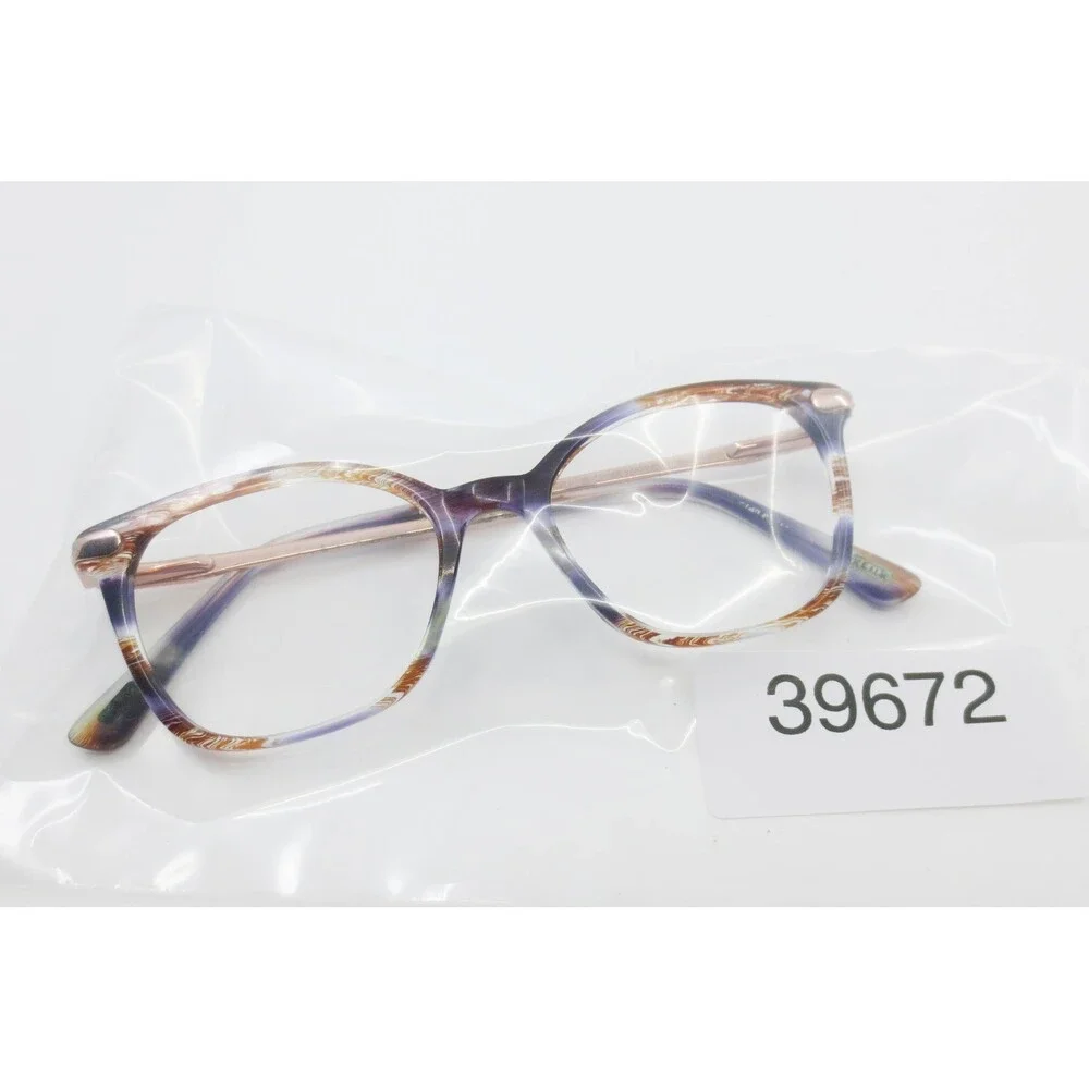 Kliik Denmark 703 S407 Eyeglasses Purple Brown Marbled Cat Eye Frames 47-17-140